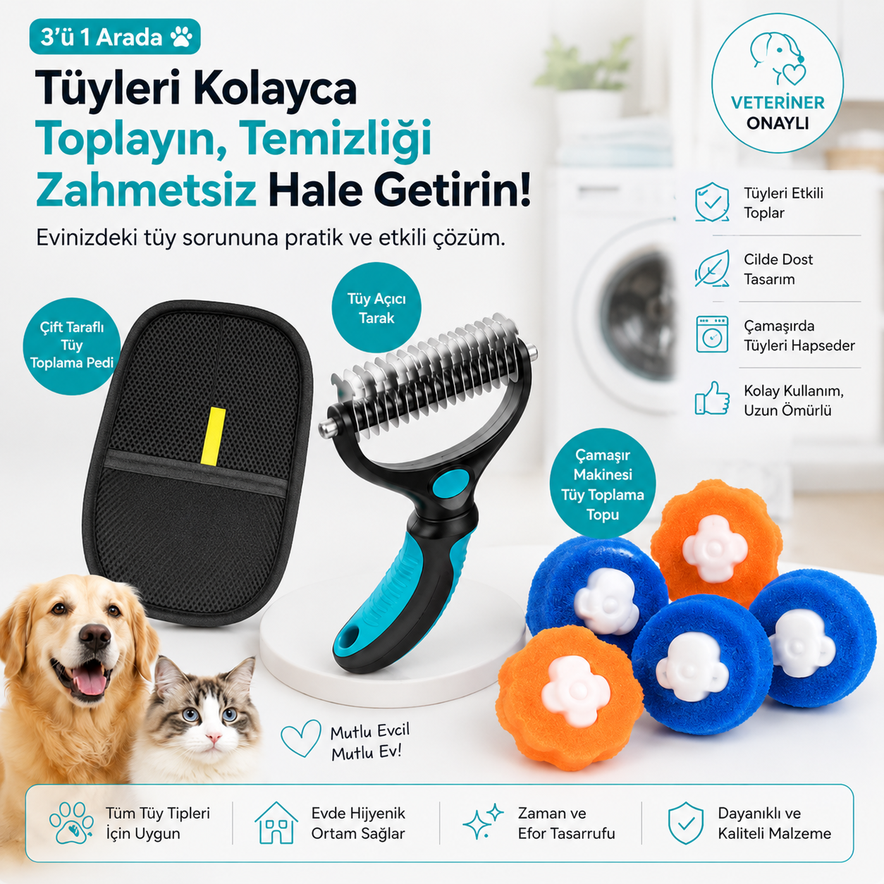 Tüy Toplayıcı/Dolanmış Tüy Açıcı Tarak