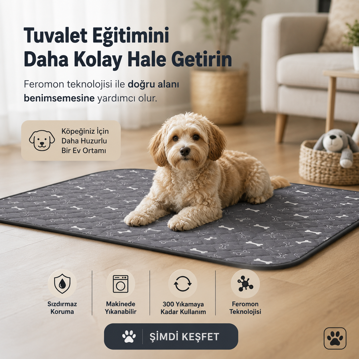 Türkiye'de İlk Feromon Kokulu Yıkanabilir Tuvalet Pedi